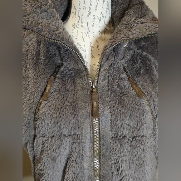 KUHL Gray Fuzzy Zip-Up Jacket - Picture 2 of 8
